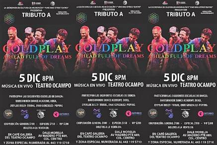 ARTISTA MICHOACANOS RINDE TRIBUTO A COLDPLAY